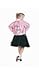 RG Costumes 50's Pink Lady Jacket, Child Large/Size 12-14