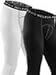 Neleus Men's 2 Pack Compression Tights Sport Running Leggings Pants,6026,White,Black,M,EUR L