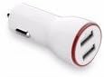 Type C USB Dual Port Car Charger 2 in 1 (Car White)