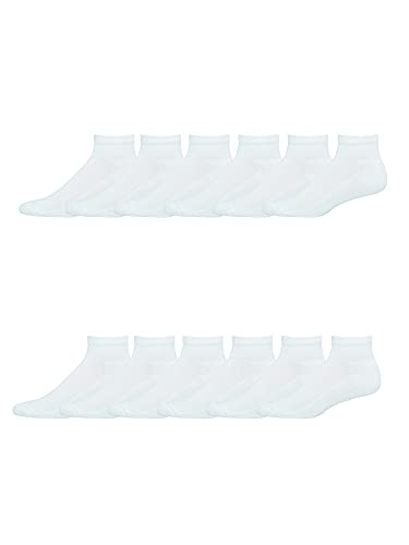 Hanes X-Temp Comfort Cool Mens No-Show Socks 7-Pack  Includes 1 Free Bonus Pair White 6 12