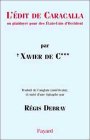 L'Édit de Caracalla: Ou plaidoyer pour des Etats-Unis d'Occident (Documents) (French Edition) by