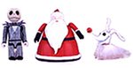 Kubrick The Nightmare Before Christmas Jack Skellington - Santa Clause - Zero 3 pack Mini Figure
