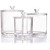 Beautiii Premium Quality Clear Acrylic Apothecary Jars | Set of 3