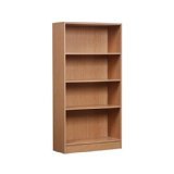 Orion 4-shelf Bookcase Adjustable Shelves Mean You Can Customize This Bookcase to Your Exact Specifications, Depending on the Height and Size of the Objects You Are Storing and Displaying (Oak)