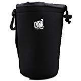 LightDow Large Lens Pouch 5mm Thick Neoprene Bag For Canon 20-105mm Nikon 24-70mm lenses Etc (Size=L) - Thumbnail 4