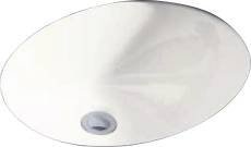 Briggs Plumbing Products 1 Steel Bathroom Sink Under Mount Oval, 19" x 16", White