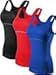 Neleus Women's 3 Pack Dry Fit Compression Athletic Tank Top,3 Pack:Black,Blue,Red,Medium