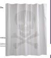 AQUALONA Skull and Crossbone Shower Curtain