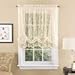 Collections Etc Songbird Shabby Chic Lace Balloon Shade Curtain with Rod Pocket Top, 56