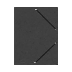 BIGO Original A4 Black Folder with Elastic Strap, Pack of 10, 330 g/m2, Standard Style, A4 Size, Black Color, 320 x 235 mm, 25 mm Thickness, 250 Sheets Capacity, Document Folder