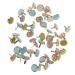 Jili Online 50 Pieces Metallic Mini Metal Brads Fastener for Scrapbooking Embellishment