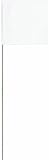 Swanson FW15100 2-Inch by 3-Inch Marking Flags with 15-Inch Wire Staffs, White 100-Pack