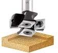 Amana Tool RC-2239 Insert Mini Surfacing & Rabbeting Flycutter 2+2 Flute Design 1-1/2 D x 1/2 CH x 6mm Inch SHK Router Bit Includes 2 Each of HMA-12 and HCK-70 - Image 4