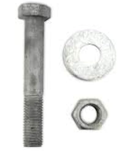 1/2-13 X 14 Hot Dipped Galvanized Hex Bolts With Nuts - Grade A, 25 Pack For Outdoor Use