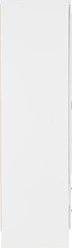 Seconique Nevada 4 Door 2 Drawer Wardrobe White Gloss Metal Handles view 5