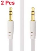 aux cable for car iphone, android, samsung, headphones, computer 3.5 mm audio cable male to male, Auxiliary Cable 2-Pack, 3ft - White