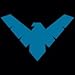 Nightwing Logo Batman Adult T-Shirt - Black (XX-Large)