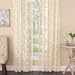 Collections Etc Songbird Rod Pocket Lace Curtain Panel with Scalloped Hem, Ivory, 56