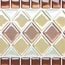 Collections Etc. Tile Borders Peel and Stick Backsplash, Removable Backsplash for Kitchen, Bathroom, Set of 8, Brown Multi