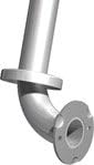 American Specialties Grab bar 1/2"d snap flange 3801-18p 18" peened ASI