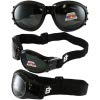 Birdz Eyewear Eagle Motorcycle Goggles (Black Frame/Polarised Smoke Lens)