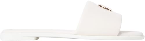 Donna Sandali Logo Hardware Mule in Pelle, Avorio (Soft Cream), 37