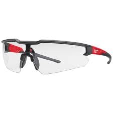 Milwaukee Protective goggles clear scratch resistant and anti-fog, One Size, 4932478763,Red