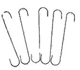 5 Steel Plant Hanger Extender S Hooks 12 inches,10 Gauge Steel