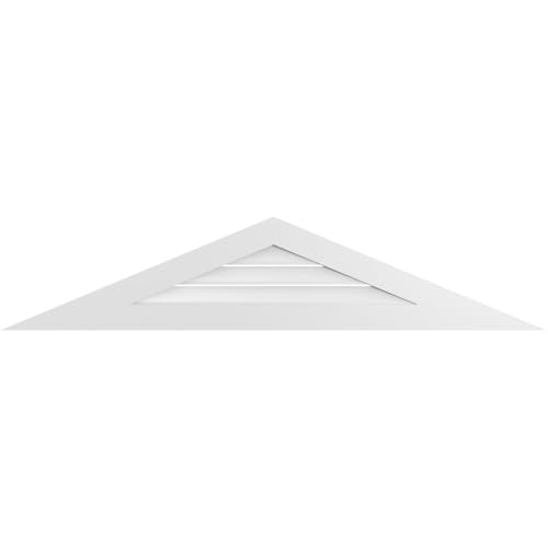 74"W x 15-3/8"H Triangle Surface Mount Signature Urethane Gable Vent 5/12 Pitch…