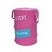 SpruceBay Foldable Round Laundry Hamper Basket with Handles and Drawstring -Fabric Closet Storage Bag - Pink -Organization with Unique Style - Keep your Laundry Room, Closet, and Home Organized