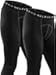 Neleus Men's 2 Pack Compression Pants Running Tights Sport Leggings,6026,Black,L,EUR XL