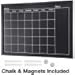 Excello Global Products Framed Calendar Chalkboard: Includes Chalk & Magnets 23.5