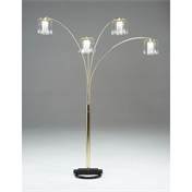 Bernards 6144 Brass Spider Floor Lamp With Crystals Floor Lamps
