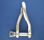 Stainless Steel twisted Shackle with Screw Collar Pin - 8mm by AlternativeProduct