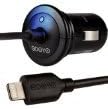 Odoyo Micro Car Charger with 4-Feet Lightning Connector Cable for iPad mini and iPhone 5, Black (PS110)
