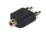 Monoprice 107198 3.5mm Stereo Jack to 2 RCA Plug Splitter Adaptor, Gold Plated