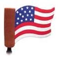 American Flag Die Cut Antenna Ball Topper