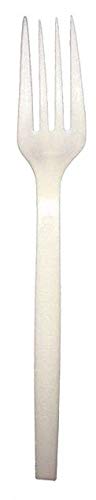 Heavy Weight Disposable Fork, Unwrapped Plastic, 1000 PK