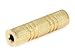 Monoprice 107185 3.5mm Stereo Jack to 3.5mm Stereo Jack Metal Adaptor, Gold Plated
