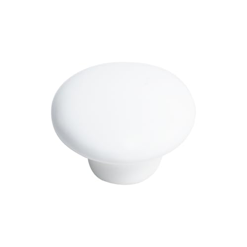6 X Puxador Gaveta Porcelana Cerâmica Armário Móveis 38mm (Branco - MPPON106)