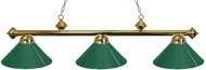 Ozone Brass Pool Table Light with Green Shades