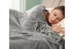 DUODUO Heated Blanket 50x60'' Twin Size with 4 Heating Levels & 10 Hours Auto-Off FCC & ETL Certified for Home - Grey