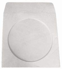 AcePlus 100 Pieces Tyvek CD/DVD Sleeves with Window & Flap