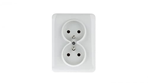 LUMINA2 Double Socket Z/U 16A Complete White WL1220 hager polo 869440700538