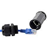 cablecc Locking Waterproof CAT6 RJ45 Female to Female LAN Ethernet Network Extension Adapter Coupler