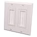 Vanco VAN-120828X Decor Style Brush Bulk Cable Wall Plates - Dual