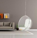 FineMod 1122White Eero Aarnio Bubble Chair with White Seat Lounge, Large