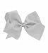 White Grosgrain Bow Clip - Extra Large Bows with Alligator Clips by CoverYourHair