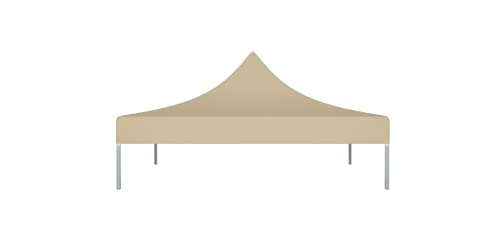Partyzelt-Dach 2x2 m Beige 270 g/m² Gartenbauten Pavillon-Rahmen Dächer für Pavillions stabil – Bild 5