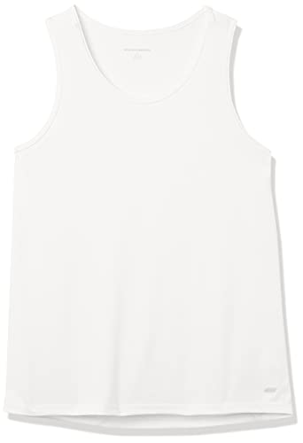 Amazon Essentials Herren Leichtes, Schnelltrocknendes Gym-Tanktop Aus Funktionsstretch, Grellweiß, M 6